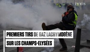 "Gilets jaunes", acte 4 : premiers accrochages entre la police et les manifestants sur les Champs-Elysées