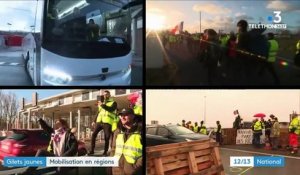 "Gilets jaunes" : des manifestants toujours motivés en région
