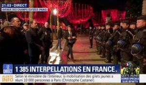 Gilets jaunes: Christophe Castaner remercie les forces de l'ordre sur les Champs-Élysées
