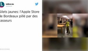 L’Apple Store de Bordeaux entièrement pillé par des casseurs.