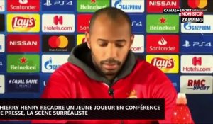 Thierry Henry recadre un jeune joueur en conférence de presse, la vidéo surréaliste