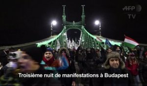 Troisième nuit de manifestations anti-Orban à Budapest