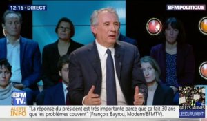 François Bayrou sur l'allocution d'Emmanuel Macron: "il l'a fait contre toute la haute administration"