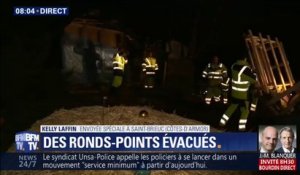 Un rond-point emblématique, "QG" de gilets jaunes, évacué ce matin à Saint-Brieuc