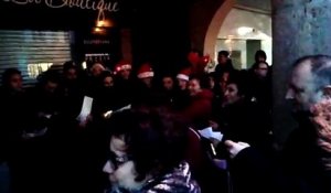 Chants de Noël de lycéens d'André-Malraux (Remiremont) en ville