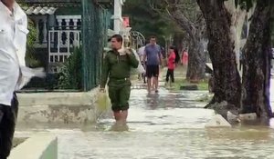 Cuba: la Havane inondée suite à des vents violents
