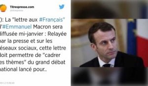 La lettre d’Emmanuel Macron aux Français sera diffusée mi-janvier
