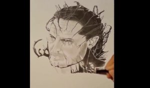Venom - Drawing Tom Hardy crayon