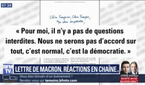 Les différentes réactions à la lettre d'Emmanuel Macron