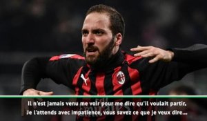 Milan - Gattuso : "Higuain est heureux et je veux qu'il joue"