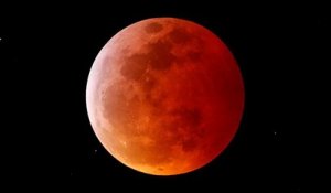 Une tache de "Lune de sang" dans la nuit : [photos] de l'éclipse totale