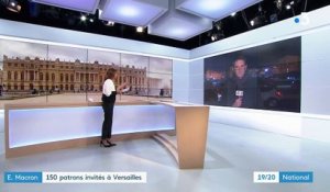 Emmanuel Macron devant 150 patrons invités à Versailles