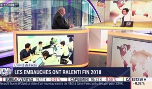 Les embauches ont ralenti fin 2018 - 23/01