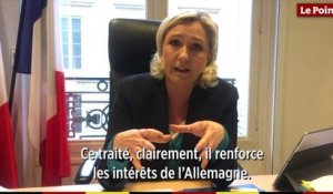 Traité d'Aix-la-Chapelle : "Un abandon de notre puissance", selon Marine Le Pen