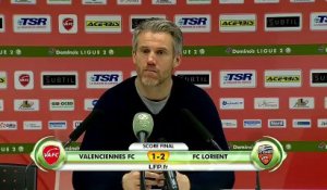 La réaction de Mickaël Landreau après Valenciennes FC - FC Lorient (1-2) 18-19