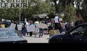 A Beyrouth, manifestation pour l'ouverture au public du Bois des Pins