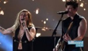 Miley Cyrus Joins Shawn Mendes for 'In My Blood' at 2019 Grammys | Billboard News