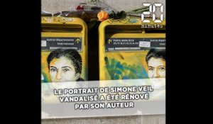 Le portrait de Simone Veil vandalisé a été rénové par son auteur