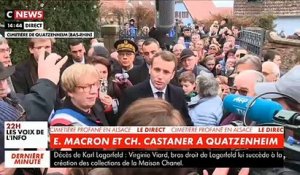 Emmanuel Macron s'est recueilli au cimetière juif profané de Quatzenheim: "On prendra des lois et on punira" - VIDEO