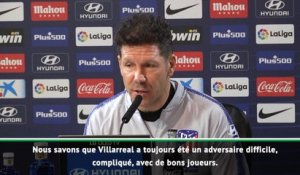 25e j. - Simeone : "Villarreal a toujours été un adversaire difficile"