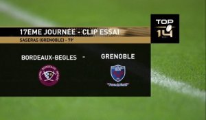 TOP 14 - Essai Lilian SASERAS (FCG) - Bordeaux-Bègles - Grenoble - J17 - Saison 2018/2019
