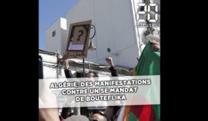 Algérie: Des centaines de manifestants contre un 5e mandat de Bouteflika