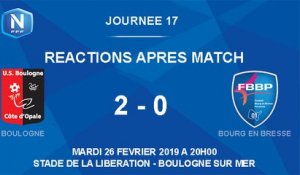 [NATIONAL] J17 Réactions après match USBCO - Bourg en Bresse
