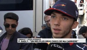 Formule 1 - essais hivernaux - La réaction de Gasly après son accident
