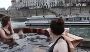 Ils prennent un bain nordique sur les quais de Seine