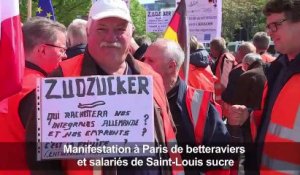 Sucre: les betteraviers de Saint-Louis manifestent à Paris