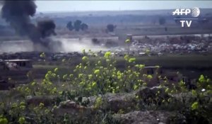 Colonnes de fumée au-dessus de la dernière poche du groupe EI en Syrie