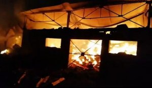 Incendie d'un hangar agricole à Vereux (70)