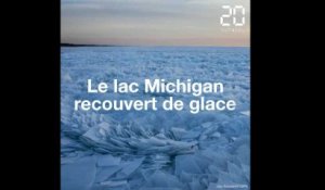 Les images impressionnantes du lac Michigan recouvert de glace