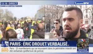 Paris: le gilet jaune Éric Drouet verbalisé