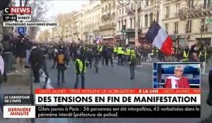 es images des incidents qui ont débuté un peu avant 17h à Paris dans le Xe avec l'utilisation des lacrymogènes et des charges de la police