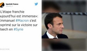 L'Etat islamique est tombé en Syrie, mais « la menace demeure », dit Emmanuel Macron