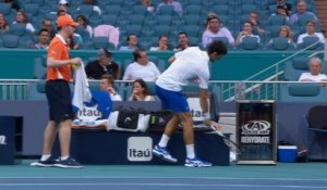 Miami - Djokovic perd son sang-froid