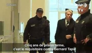 Cinq ans de prison ferme requis contre Bernard Tapie