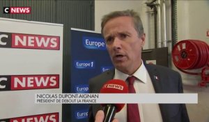 Arrivée de Nicolas Dupont-Aignan