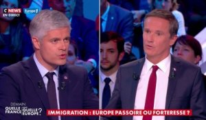 Vif échange entre Laurent Wauquiez et Nicolas Dupont-Aignan sur le pacte de Marrakech
