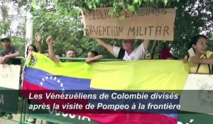 Les Vénézuéliens de Colombie divisés après la visite de Pompeo
