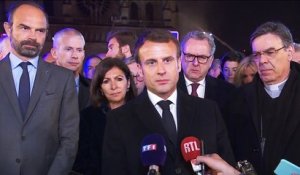 Regardez Emmanuel Macron très ému hier soir: "je vous le dis très solennellement: cette cathédrale nous la rebâtirons, tous ensemble