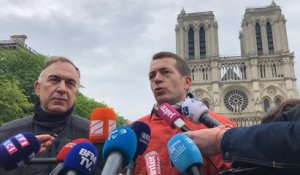 « L’ensemble du feu est éteint à Notre-Dame », annonce le porte-parole des pompiers de Paris