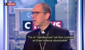 Mgr Matthieu Rougé, Évêque de Nanterre, à propos du slogan "Suicidez-vous"