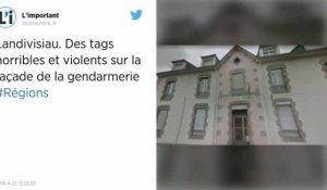 Finistère. Des tags haineux sur la façade de la gendarmerie de Landivisiau