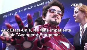 Dernier opus d'Avengers: les fans se ruent costumés dans les salles