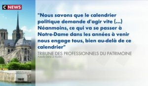 Notre-Dame de Paris : plus de 1.000 experts appellent Emmanuel Macron à éviter la «précipitation»