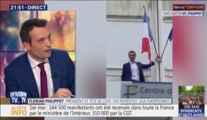 Florian Philippot sur le drapeau européen décroché: "Il a été rejeté par les Français"