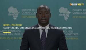 Bénin : compte rendu du conseil des ministres du mercredi 8 mai 2019