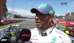 La réaction de Lewis Hamilton